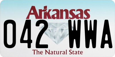 AR license plate 042WWA