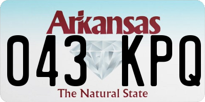 AR license plate 043KPQ