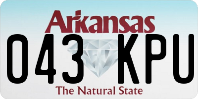 AR license plate 043KPU