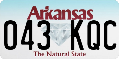 AR license plate 043KQC