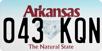 AR license plate 043KQN
