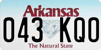 AR license plate 043KQO