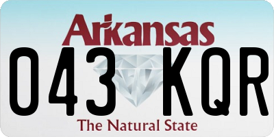 AR license plate 043KQR
