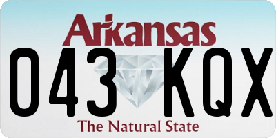 AR license plate 043KQX