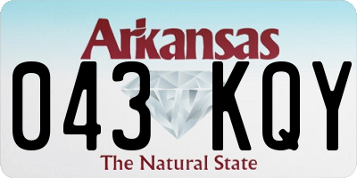 AR license plate 043KQY