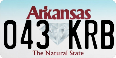 AR license plate 043KRB