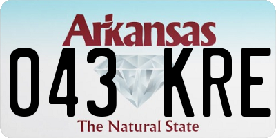 AR license plate 043KRE