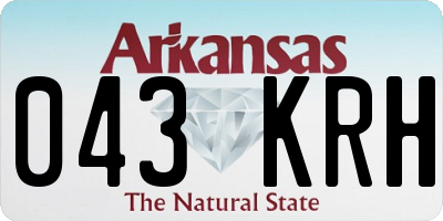 AR license plate 043KRH