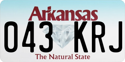 AR license plate 043KRJ