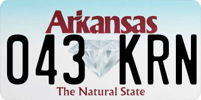 AR license plate 043KRN
