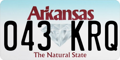 AR license plate 043KRQ