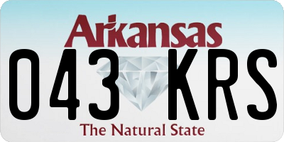 AR license plate 043KRS