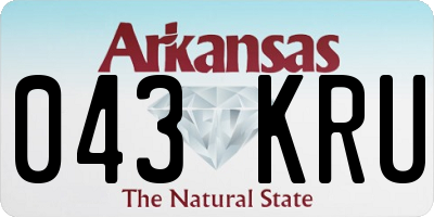 AR license plate 043KRU