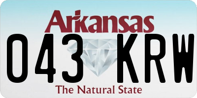 AR license plate 043KRW