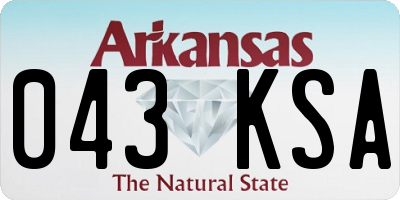 AR license plate 043KSA