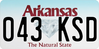 AR license plate 043KSD