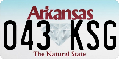 AR license plate 043KSG