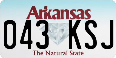 AR license plate 043KSJ