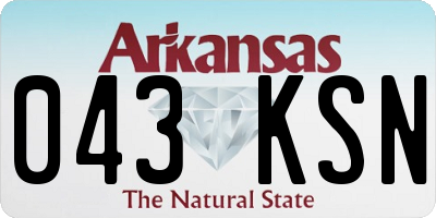 AR license plate 043KSN