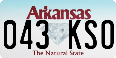 AR license plate 043KSO