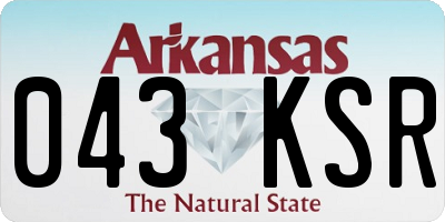 AR license plate 043KSR