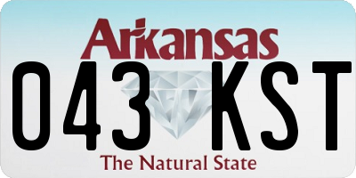AR license plate 043KST