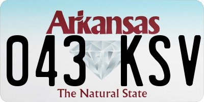 AR license plate 043KSV