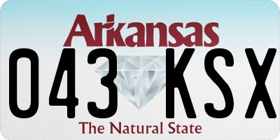 AR license plate 043KSX