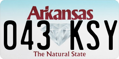 AR license plate 043KSY