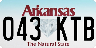 AR license plate 043KTB