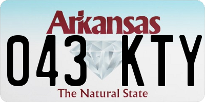 AR license plate 043KTY
