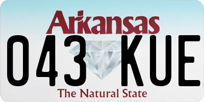AR license plate 043KUE