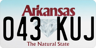 AR license plate 043KUJ