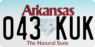 AR license plate 043KUK