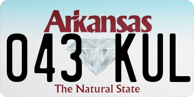 AR license plate 043KUL