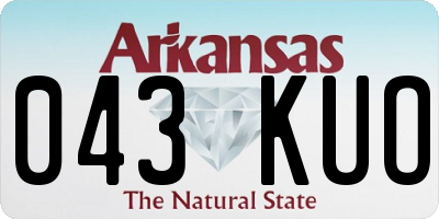 AR license plate 043KUO