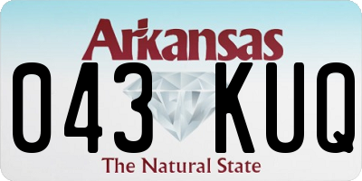 AR license plate 043KUQ