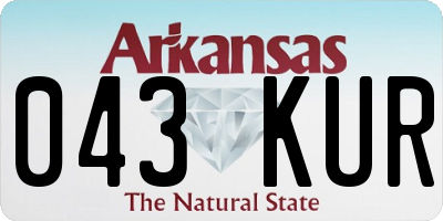 AR license plate 043KUR