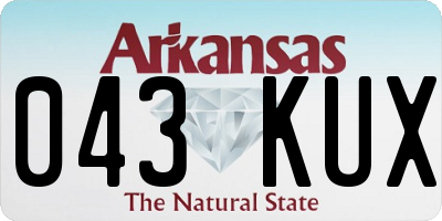 AR license plate 043KUX