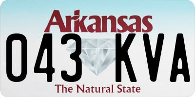 AR license plate 043KVA