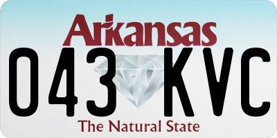 AR license plate 043KVC