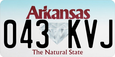 AR license plate 043KVJ