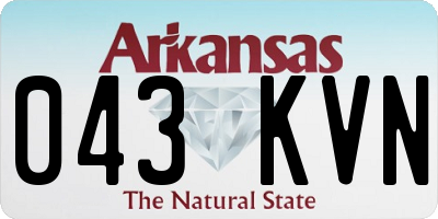 AR license plate 043KVN