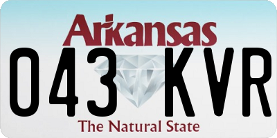 AR license plate 043KVR
