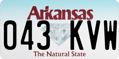 AR license plate 043KVW