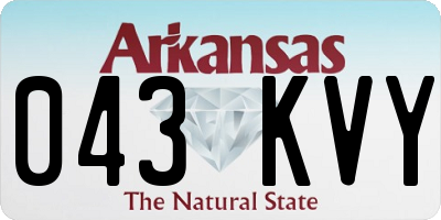 AR license plate 043KVY