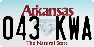 AR license plate 043KWA