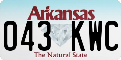 AR license plate 043KWC