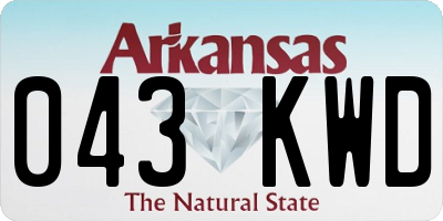 AR license plate 043KWD
