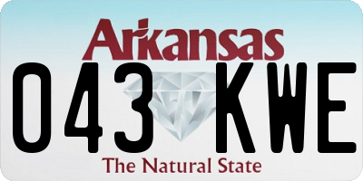 AR license plate 043KWE